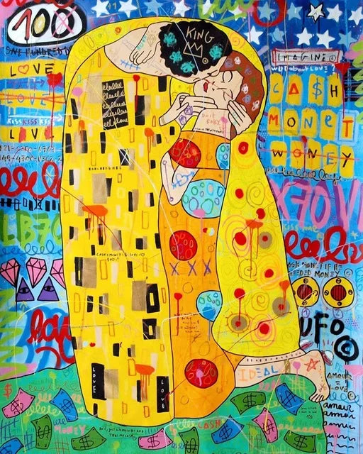 🎨 Quadro Graffiti Astratto Street Art – Stampa Moderna Colorata per Arredo Creativo