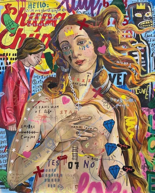 🎨 Quadro Graffiti Astratto Street Art – Stampa Moderna Colorata per Arredo Creativo