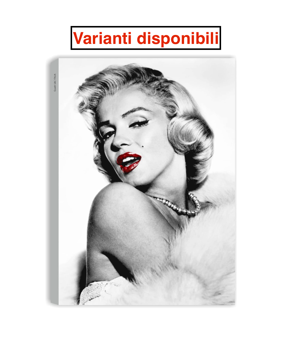 Quadri Marilyn Monroe || Labbra Rosse || Quadro Moderno Soggiorno Came