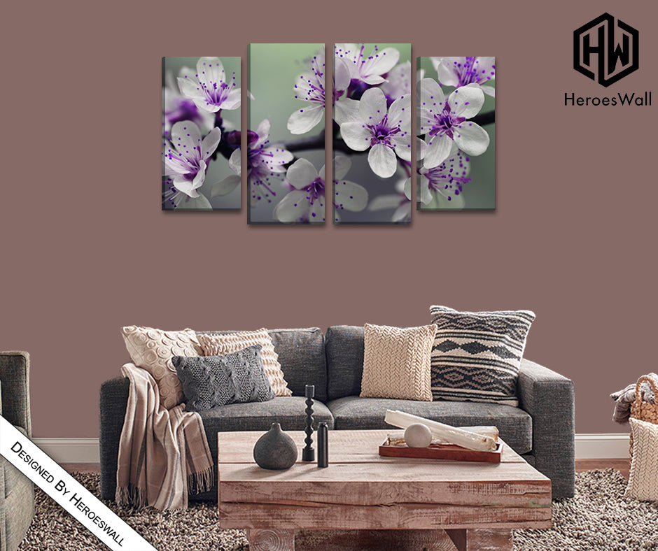 Fleurs violettes || Orchidées || Tableaux modernes avec des fleurs