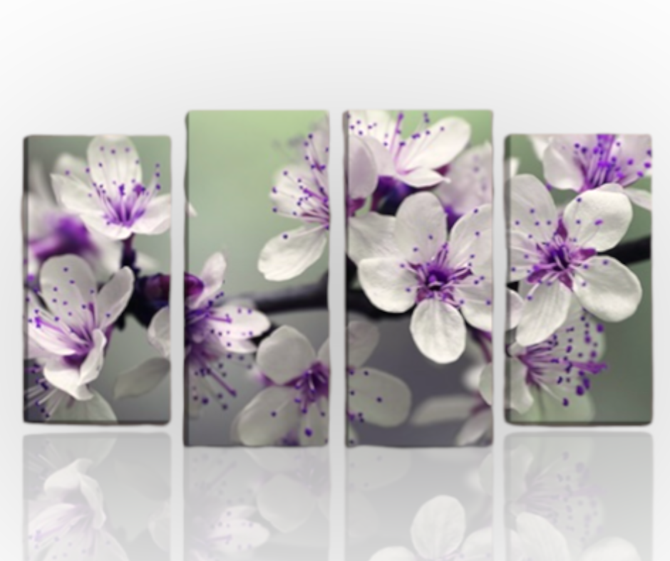 Fleurs violettes || Orchidées || Tableaux modernes avec des fleurs