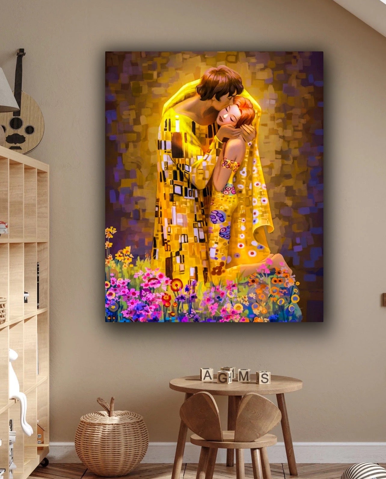 IL BACIO DI KLIMT 50X60cm || Quadri famosi || opere d'arte famose KLIMT || quadro il bacio di KLIMT || stampe su tela HD pronti da appendere