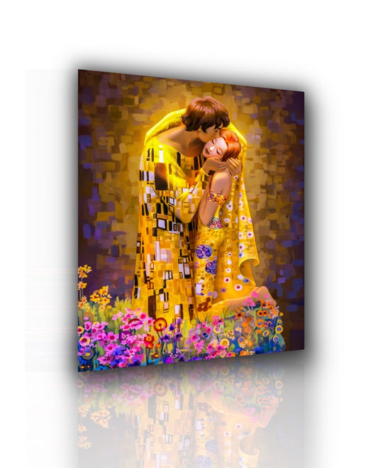 IL BACIO DI KLIMT 50X60cm || Quadri famosi || opere d'arte famose KLIMT || quadro il bacio di KLIMT || stampe su tela HD pronti da appendere