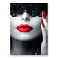 Sexy Red Lips Women Burning Money Cash Posters and Prints Canvas Paintings Fashion Girl Portrait Wall Art Picture Bar Home Decor