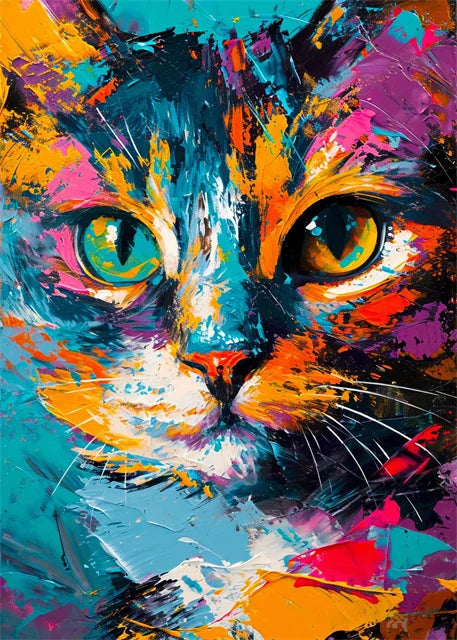 Abstract Animals Cat Lion Graffiti Art Canvas Painting Colorful Animal Wall Art Poster Prints Pictures Cuadros Living Room Decor