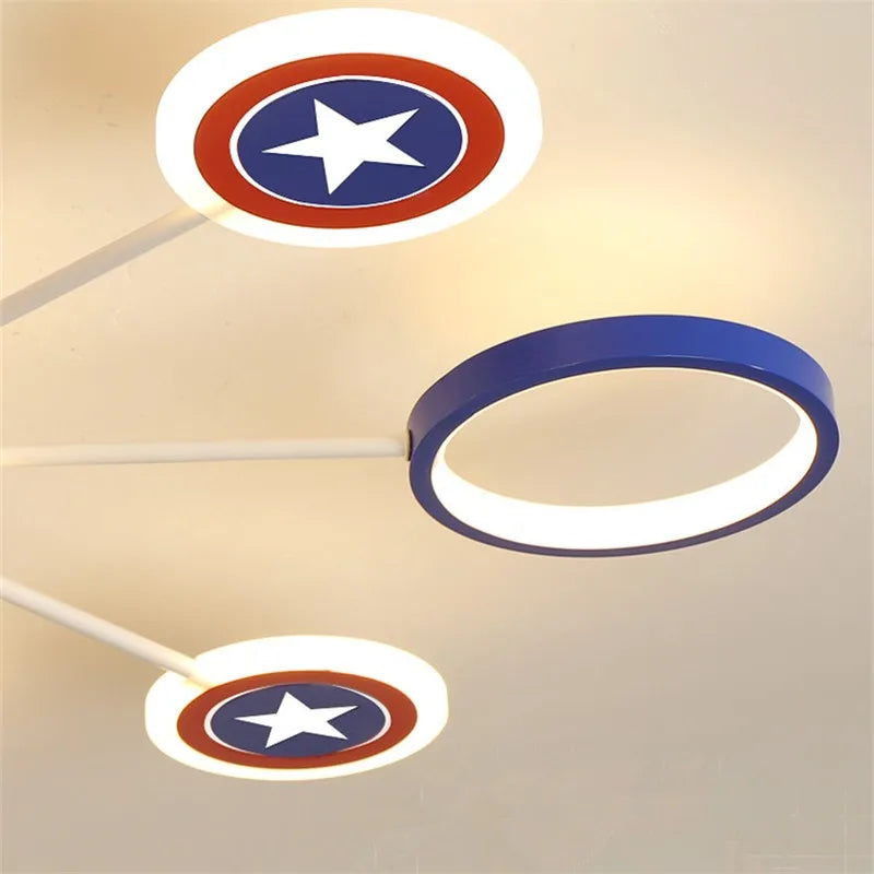 lampada soffitto || plafoniera avengers || Lampadario per ragazzi cartoon