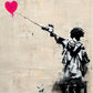 Banksy Boy Girl with Balloon on Canvas Posters and Prints Pop Street Graffiti Wall Art Painting for Living Room Home Decor