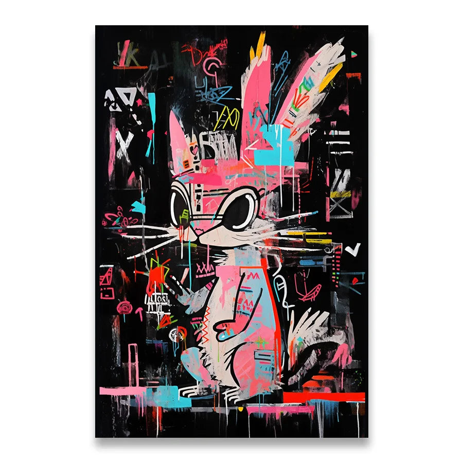 Animation Room Decor Animals Decoration Wall Art Coloured Home Decorations Canvas Painting Graffiti Cartoon Painted Decororation