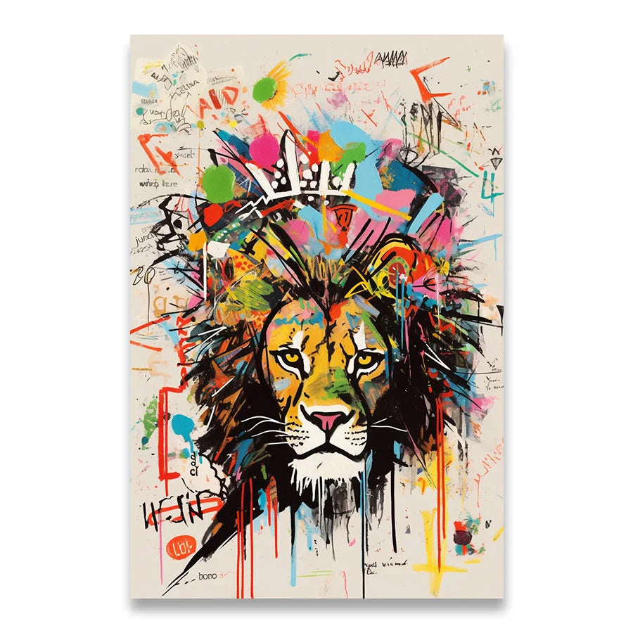 Animation Room Decor Animals Decoration Wall Art Coloured Home Decorations Canvas Painting Graffiti Cartoon Painted Decororation