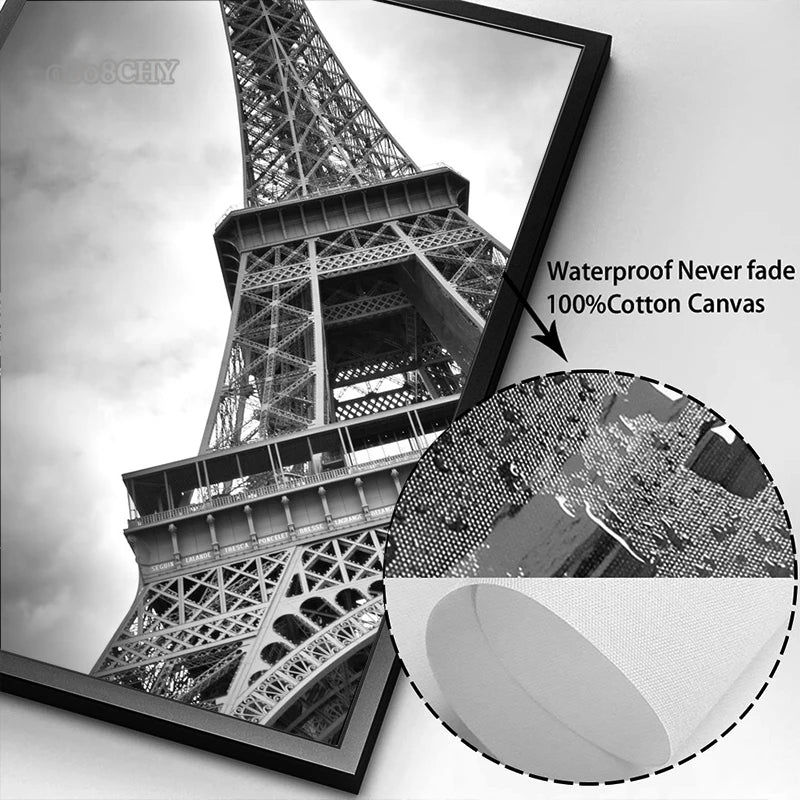 Black White Beautiful City New York London Paris Eiffel Tower Photography Art Posters Canvas Painting Fashion Home Decor Mural