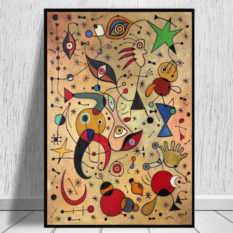 Modern Joan Miro Surrealism Art Posters and Prints Canvas Painting Pictures on The Wall Abstract Decorative Home Decor Cuadros