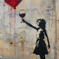 Banksy Boy Girl with Balloon on Canvas Posters and Prints Pop Street Graffiti Wall Art Painting for Living Room Home Decor