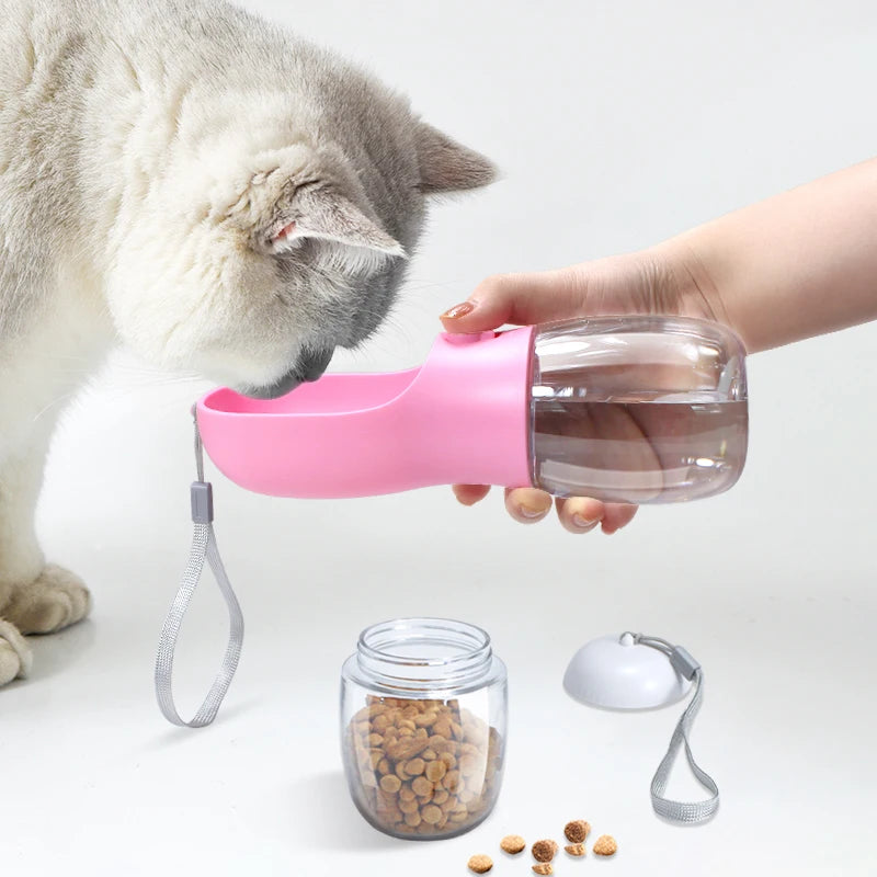 Porta crocchette ed acqua per cani e gatti || Dispenser portatile per cibo per cani e gatti