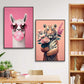 Funny Alpaca Posters Tiger Bouquet Prints Animal Fashion Canvas Painting Nordic Wall Picture for Living Room Home Decor Cuadro