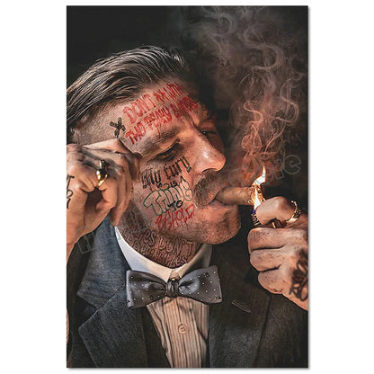 Gangster Legends Arthur Thomas Shelby Portrait Mafia Figure Poster Canvas Painting Wall Art Picture Living Room Home Decoration