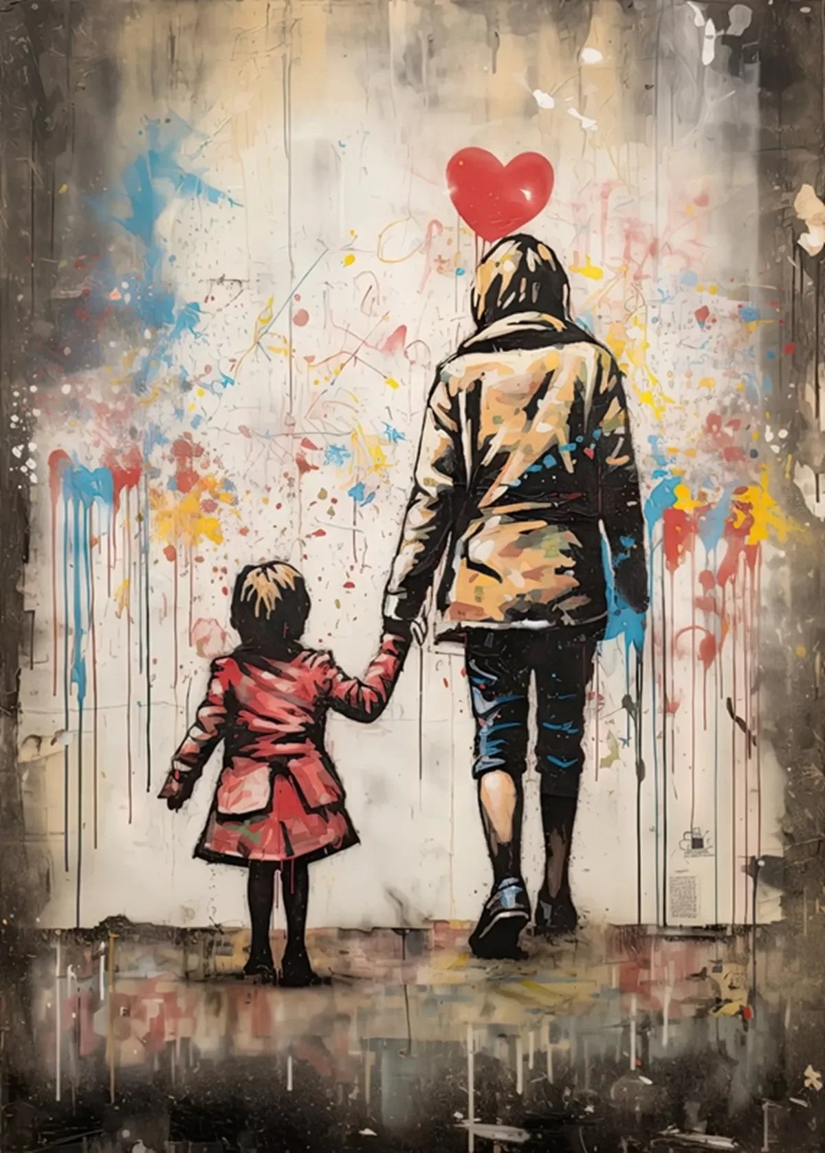 Banksy Boy Girl with Balloon on Canvas Posters and Prints Pop Street Graffiti Wall Art Painting for Living Room Home Decor