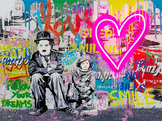 Quadro Banksy Street Art – Sneakers e Bambina con Palloncino – Stampa Pop Art su Tela Moderna