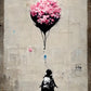 Banksy Boy Girl with Balloon on Canvas Posters and Prints Pop Street Graffiti Wall Art Painting for Living Room Home Decor