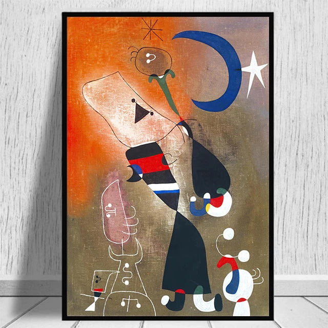 Modern Joan Miro Surrealism Art Posters and Prints Canvas Painting Pictures on The Wall Abstract Decorative Home Decor Cuadros