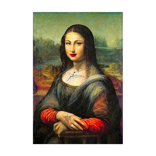 The Mona Lisa Famous Art Canvas Paintings By Leonardo Da Vinci Wall Art Posters And Prints Classical Art Picture For Living Room