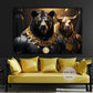 Bull and Bear Bitcoin Gold Bear Black Bear Crypto Crypto Coin Art Poster Canvas Painting Wall Prints Picture Office Home Decor