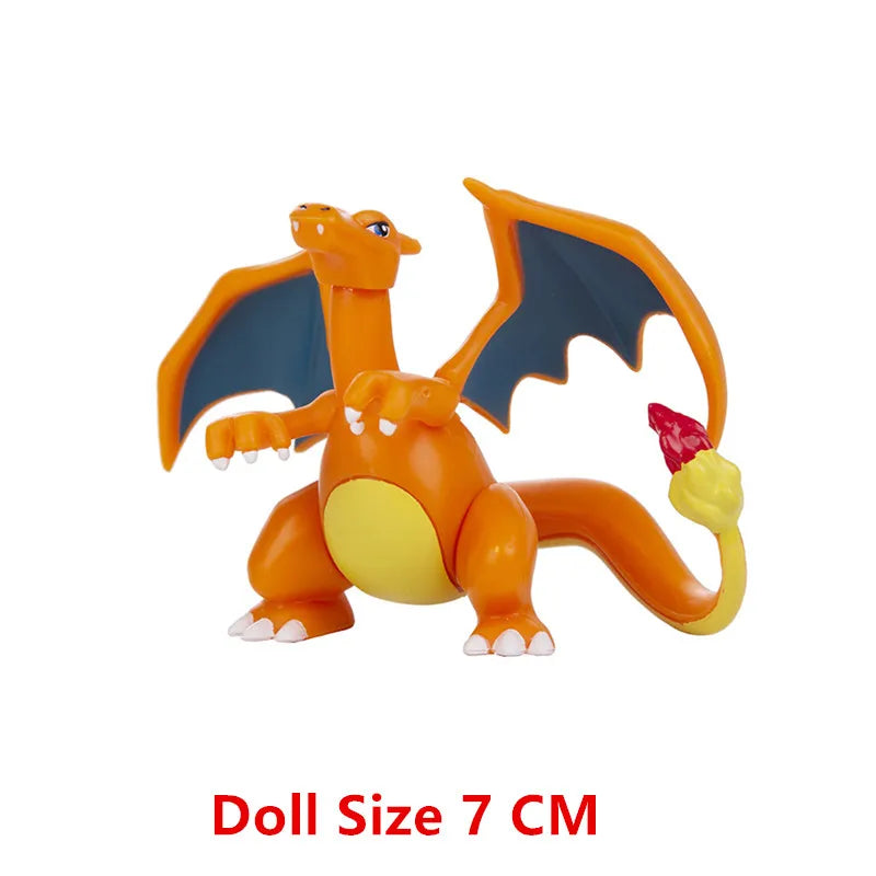 Pokemon Anime Figure Pikachu Eevee Charizard Mewtwo Cartoons Figure Collection Model Pocket Monster Action Toys Kids Birthday Gi