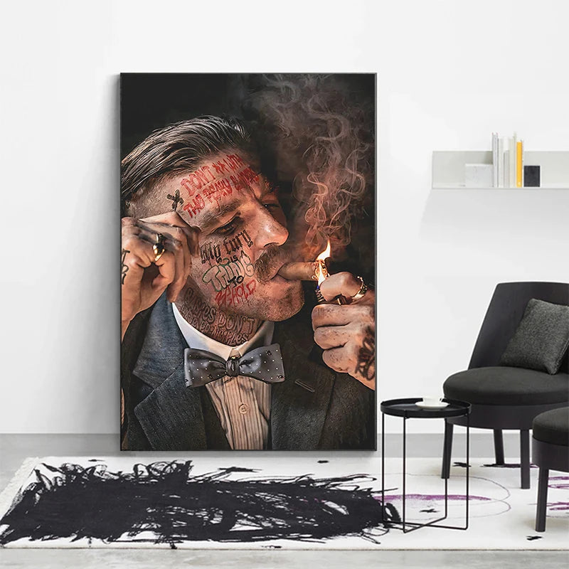 Gangster Legends Arthur Thomas Shelby Portrait Mafia Figure Poster Canvas Painting Wall Art Picture Living Room Home Decoration