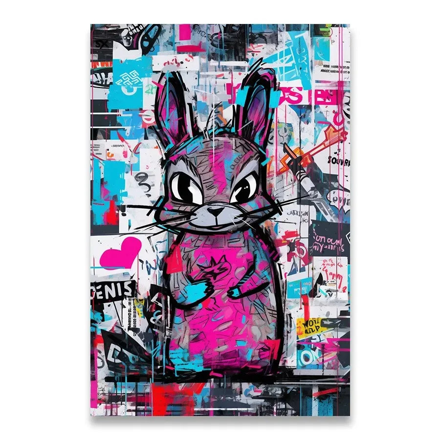 Animation Room Decor Animals Decoration Wall Art Coloured Home Decorations Canvas Painting Graffiti Cartoon Painted Decororation