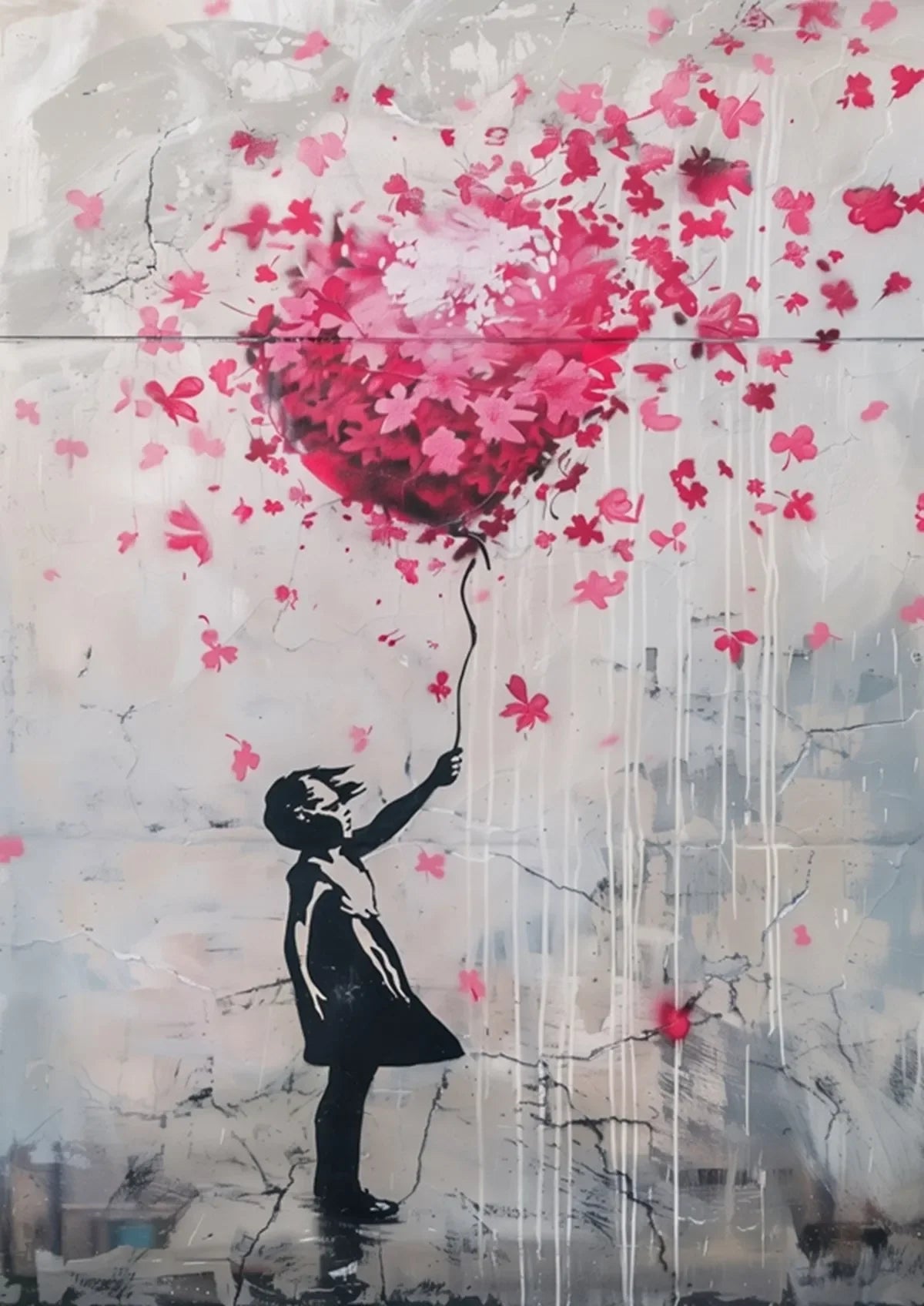 Banksy Boy Girl with Balloon on Canvas Posters and Prints Pop Street Graffiti Wall Art Painting for Living Room Home Decor