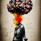 Banksy Boy Girl with Balloon on Canvas Posters and Prints Pop Street Graffiti Wall Art Painting for Living Room Home Decor