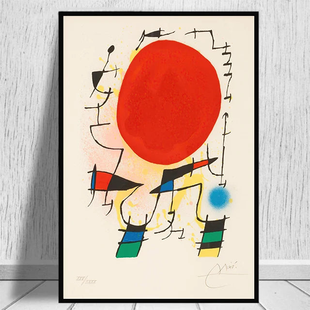 Modern Joan Miro Surrealism Art Posters and Prints Canvas Painting Pictures on The Wall Abstract Decorative Home Decor Cuadros