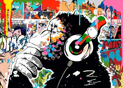 Graffiti Pop Canvas Painting Scarface Street Movie Wall Art Mona Lisa Abstract Protrait Posters And Prints Home Decor Mural