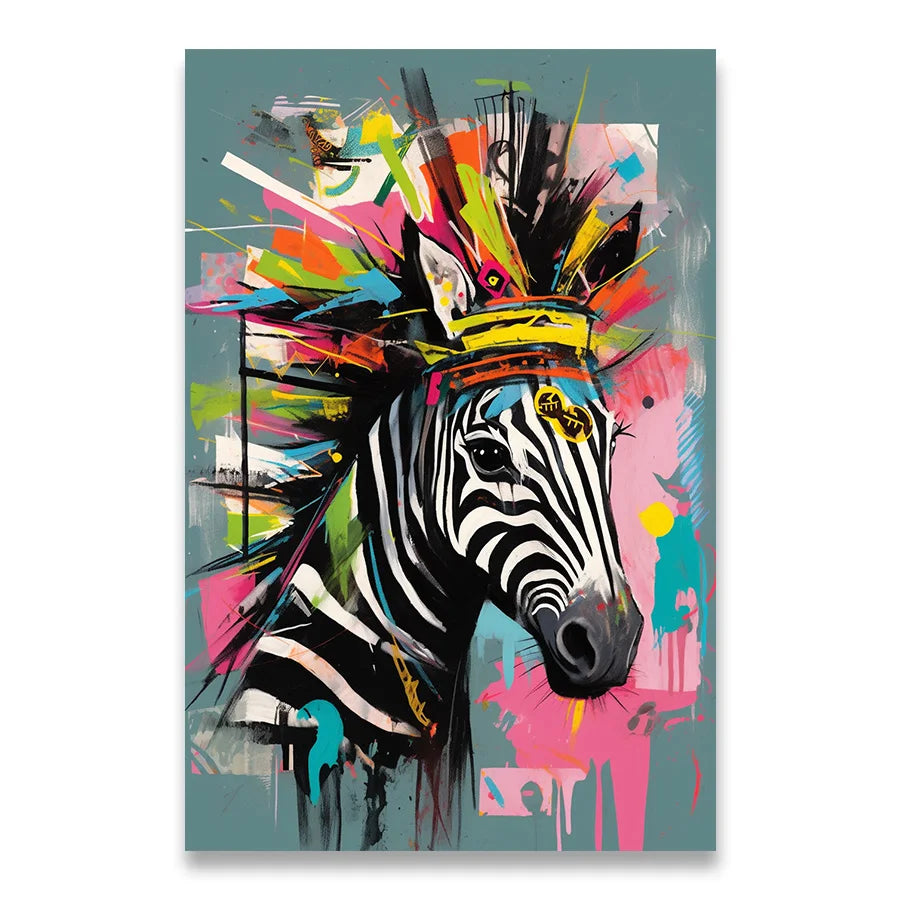 Animation Room Decor Animals Decoration Wall Art Coloured Home Decorations Canvas Painting Graffiti Cartoon Painted Decororation