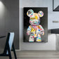 Quadro Orso Graffiti Pop Art – Decorazione Moderna e Kawaii