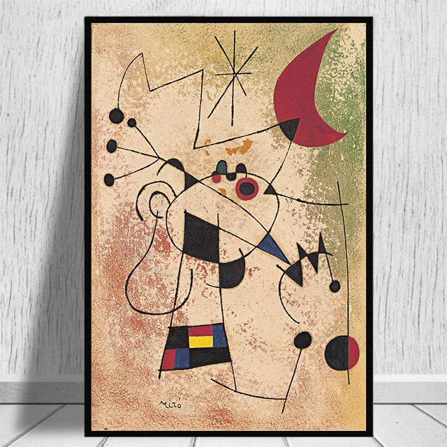 Modern Joan Miro Surrealism Art Posters and Prints Canvas Painting Pictures on The Wall Abstract Decorative Home Decor Cuadros