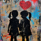 Banksy Boy Girl with Balloon on Canvas Posters and Prints Pop Street Graffiti Wall Art Painting for Living Room Home Decor