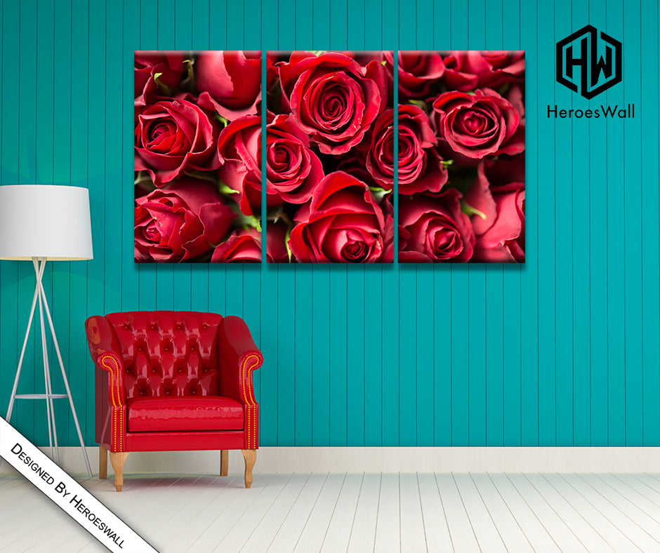 Quadro moderno || Fiori || Quadri di Rose rosse