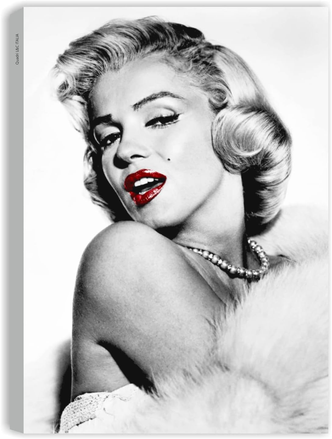 marilyn monroe bianco nero rosso labbra rosse