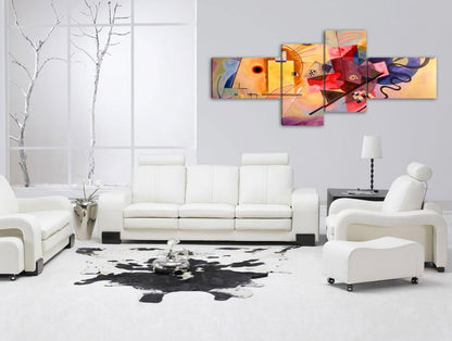 🎨 Quadro Kandinsky “Yellow Red Blue” – Opera Astratta Famosa su Tela 160x70 cm