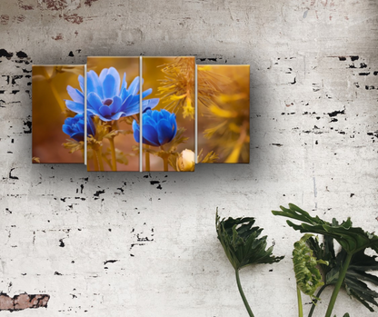 💙 Quadro Fiori Blu – Eleganza Floreale per Arredi Moderni e Raffinati