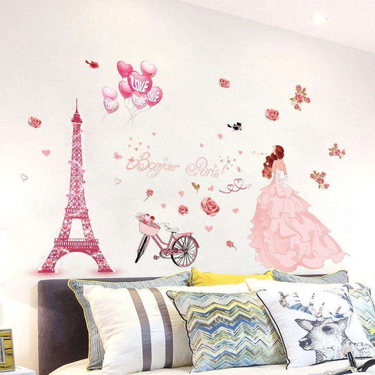 Sticker mural pour enfants || Princesse || Paris