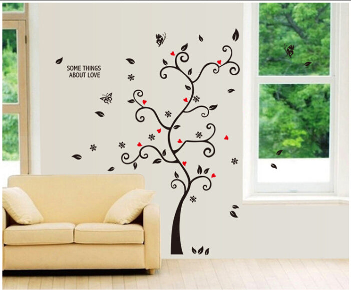 Adesivi murali rimovibili. Adesivi 3D da parete, WALL STICKERS per bambini per camera per soggiorno per sala da pranzo. adesivo murale albero con foto